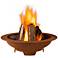 Real Flame Atlas Rust Round Wood Burning Fire Pit