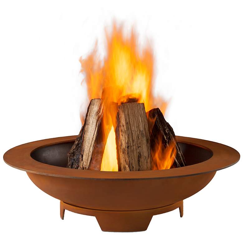 Image 1 Real Flame Atlas Rust Round Wood Burning Fire Pit