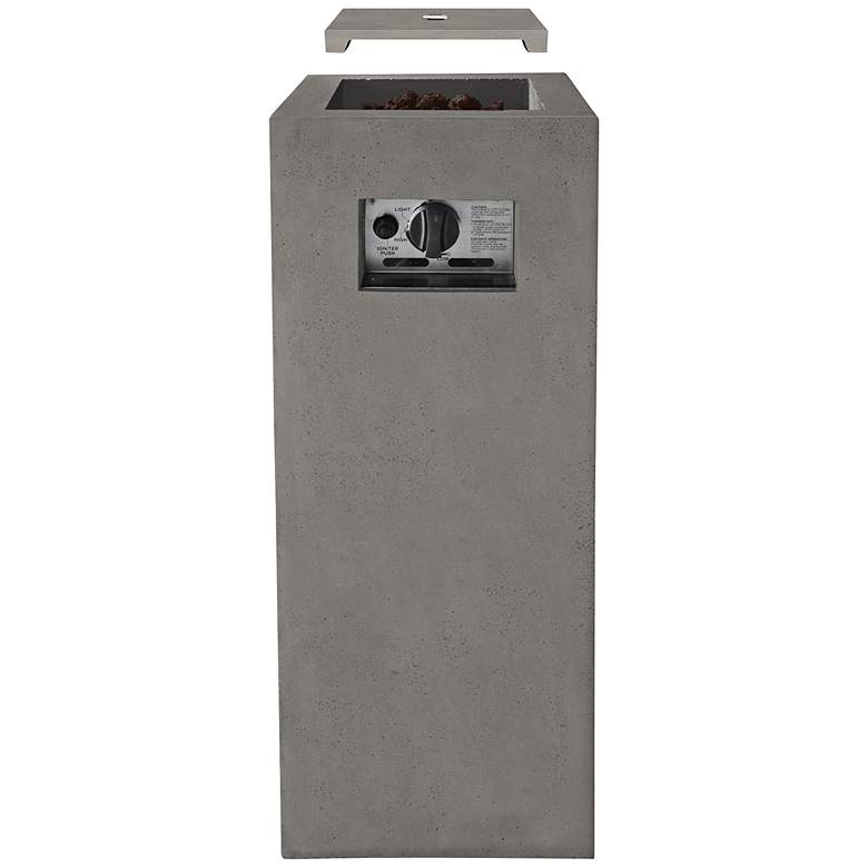 Image 1 Real Flame Baltic Glacier Gray Outdoor Fire Column