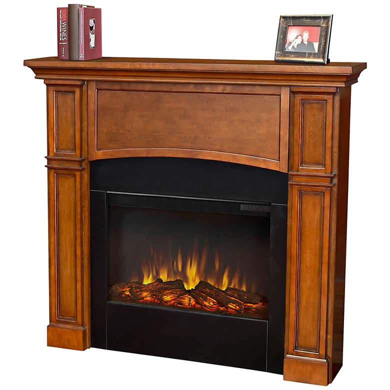 Image 1 Real Flame Bradford Slim-Line Pecan Electric Fireplace