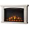 Real Flame Brighton Slim White Electric Wall Fireplace