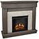 Real Flame Cascade Dune Stone Electric Cast Fireplace