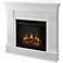 Real Flame Chateau White Mantel Corner Electric Fireplace