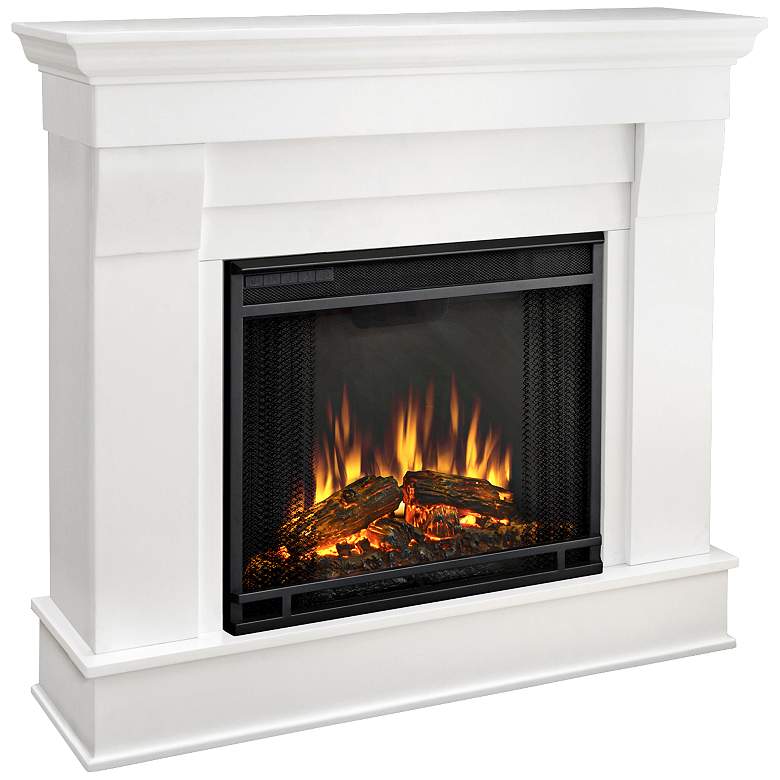 Image 1 Real Flame Chateau White Mantel Electric Fireplace