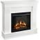 Real Flame Chateau White Mantel Electric Fireplace