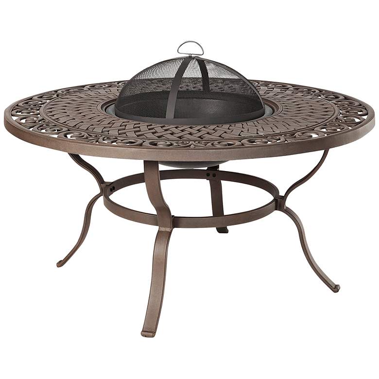 Image 1 Real Flame Florence Wood-Burning Outdoor Fire Pit Table