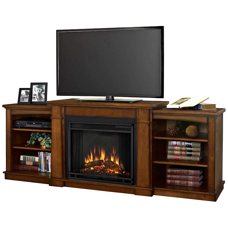 Image 1 Real Flame Hawthorne Oak Entertainment Electric Fireplace