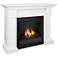 Real Flame Hillcrest Wood Mantel White Gel Fireplace
