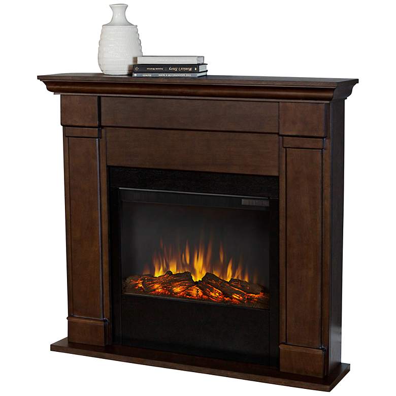 Image 1 Real Flame Lowry Slim Line Black Maple Electric Fireplace
