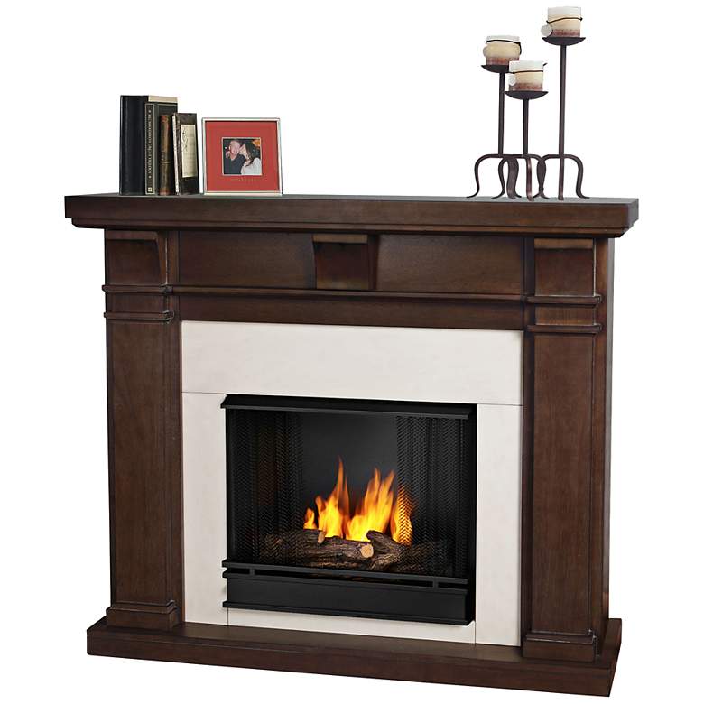 Image 1 Real Flame Porter Vintage Black Maple Gel Fireplace