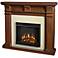 Real Flame Porter Walnut Mantel Electric Fireplace