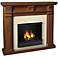 Real Flame Porter Walnut Mantel Gel Fireplace