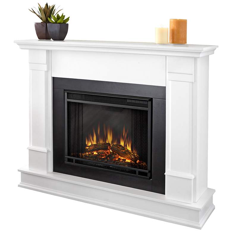Image 1 Real Flame Silverton White Mantel Electric Fireplace