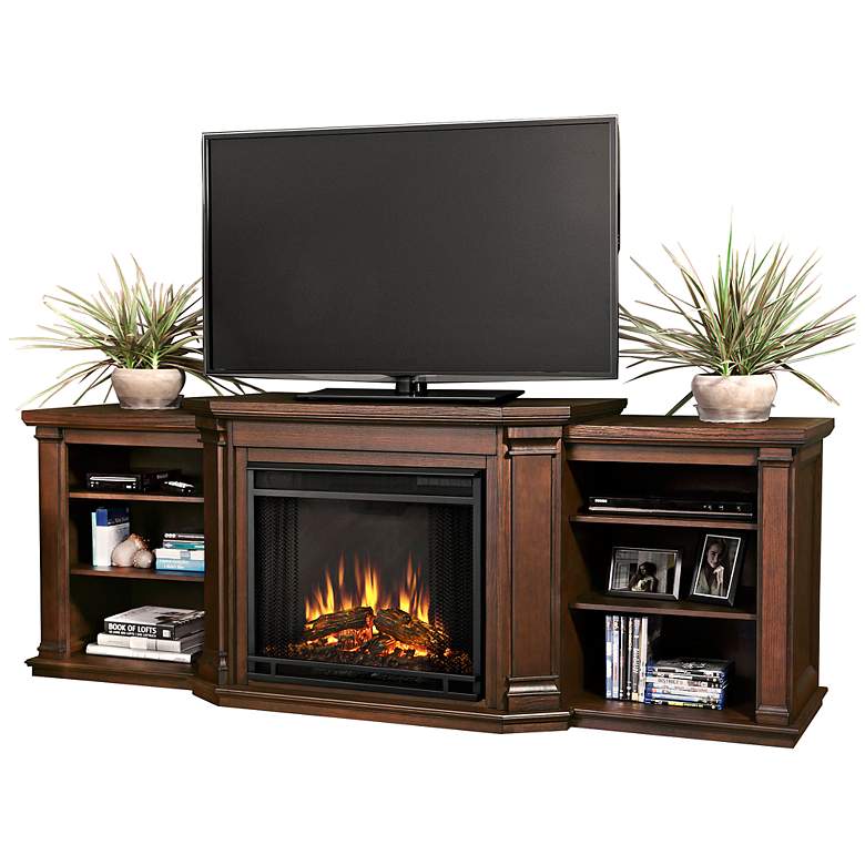 Image 1 Real Flame Valmont Chestnut Oak Electric Fireplace
