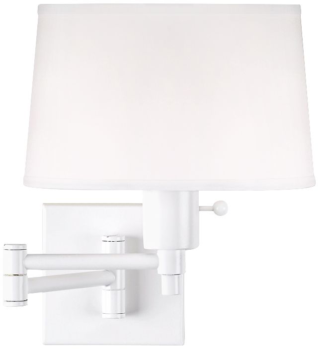 White swing deals arm sconce