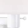 Real Simple Collection Matte White Plug-In Swing Arm Wall Lamp