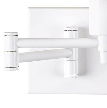 white swing arm wall lamp