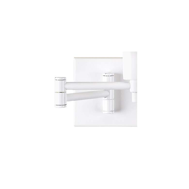 Image 3 Real Simple Collection Matte White Plug-In Swing Arm Wall Lamp more views