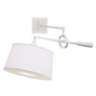 Real Simple Stardust White Boom Plug-In Swing Arm Wall Light
