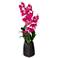 Real Touch Pink Orchid 26" High Faux Flowers in Black Pot