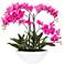 Real Touch Pink Orchid 28" High Faux Flowers in White Pot