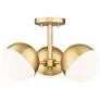 2_Realm Sphere 17 1/4" Wide Modern Gold 3-Light Ceiling Light