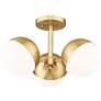 5_Realm Sphere 17 1/4" Wide Modern Gold 3-Light Ceiling Light more views