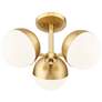 6_Realm Sphere 17 1/4" Wide Modern Gold 3-Light Ceiling Light more views