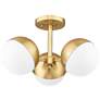 Realm Sphere 17 1/4" Wide Modern Gold 3-Light Ceiling Light