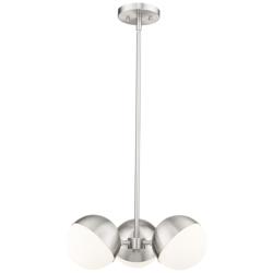 Realm Sphere by Z-Lite Brushed Nickel 17.25 inch 3 Light Chandelier