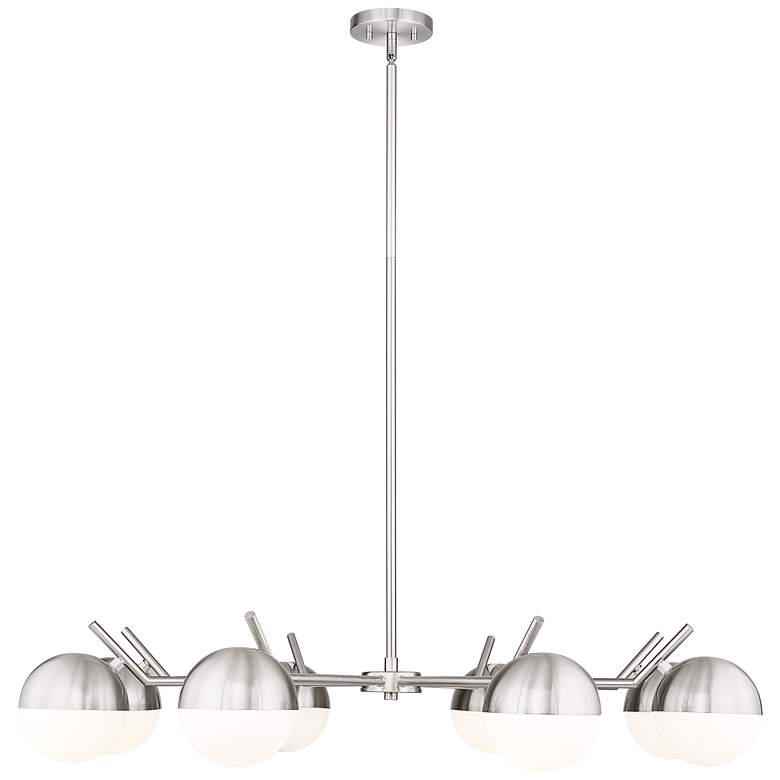 Image 1 Realm Sphere by Z-Lite Brushed Nickel 44 inch 8 Light Chandelier