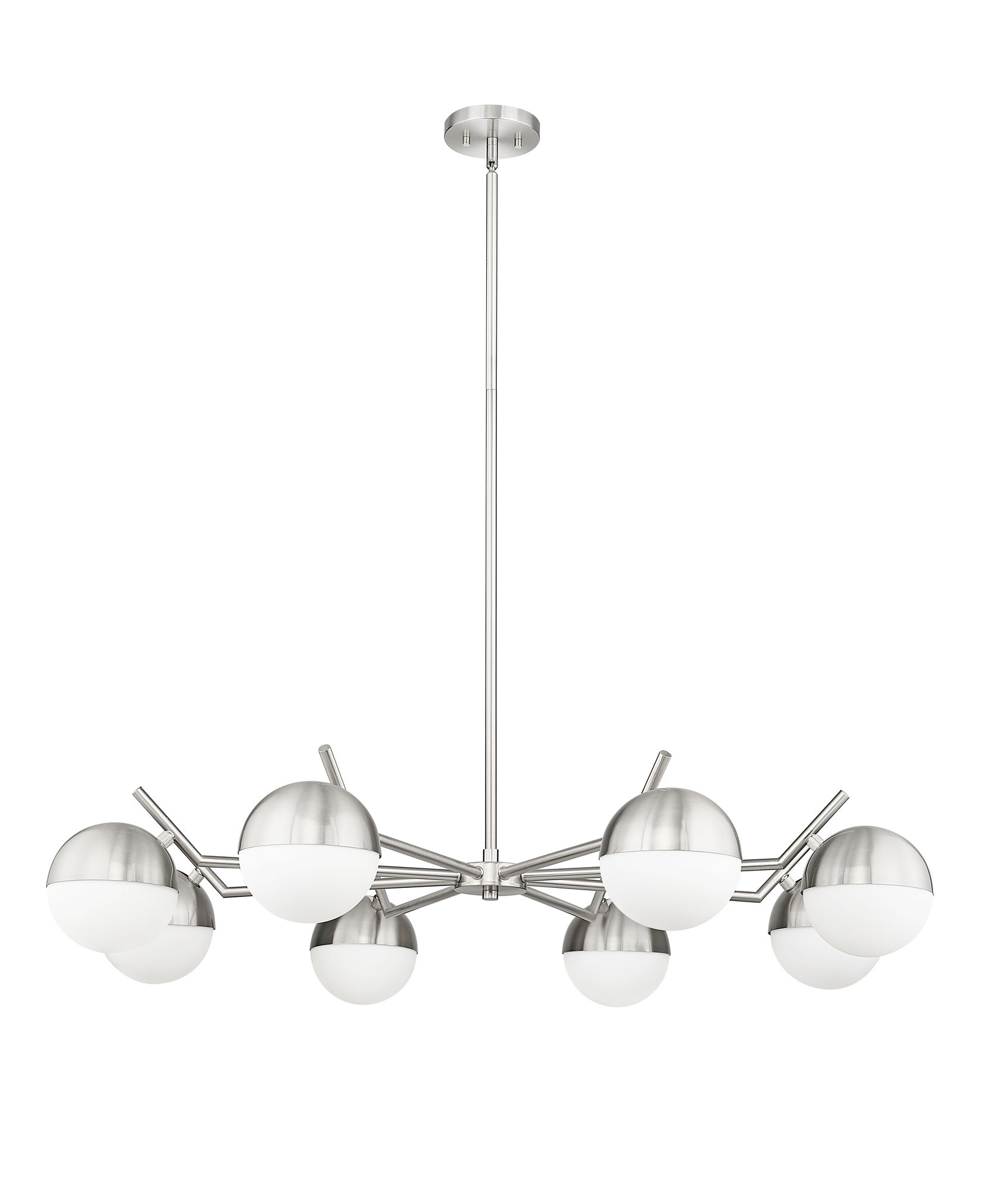Image 5 Realm Sphere by Z-Lite Brushed Nickel 44 inch 8 Light Chandelier more views
