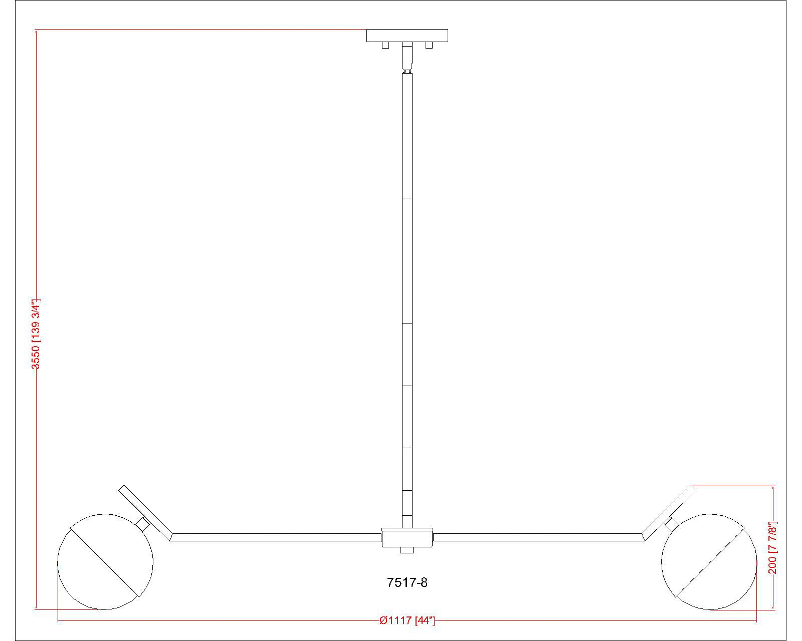 Image 6 Realm Sphere by Z-Lite Brushed Nickel 44 inch 8 Light Chandelier more views