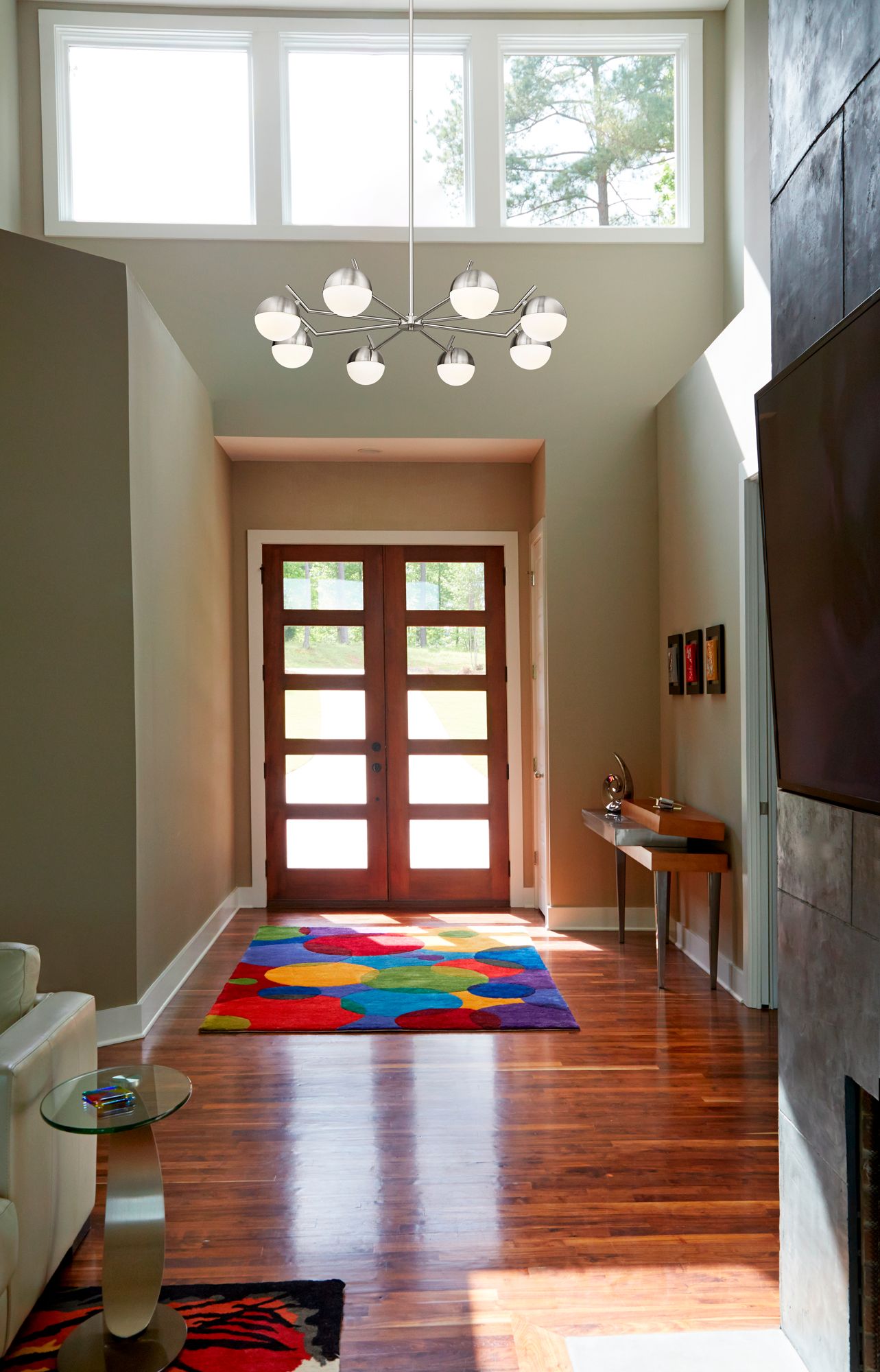 Image 7 Realm Sphere by Z-Lite Brushed Nickel 44 inch 8 Light Chandelier more views