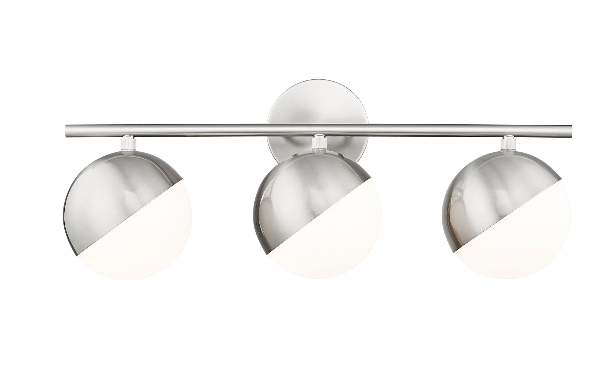 Realm Sphere by Z-Lite Brushed Nickel 7.5 inch 3 Light Vanity