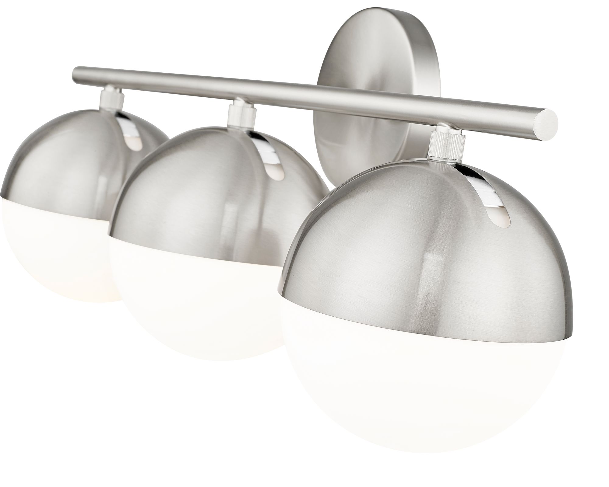 Realm Sphere by Z-Lite Brushed Nickel 7.5 inch 3 Light Vanity