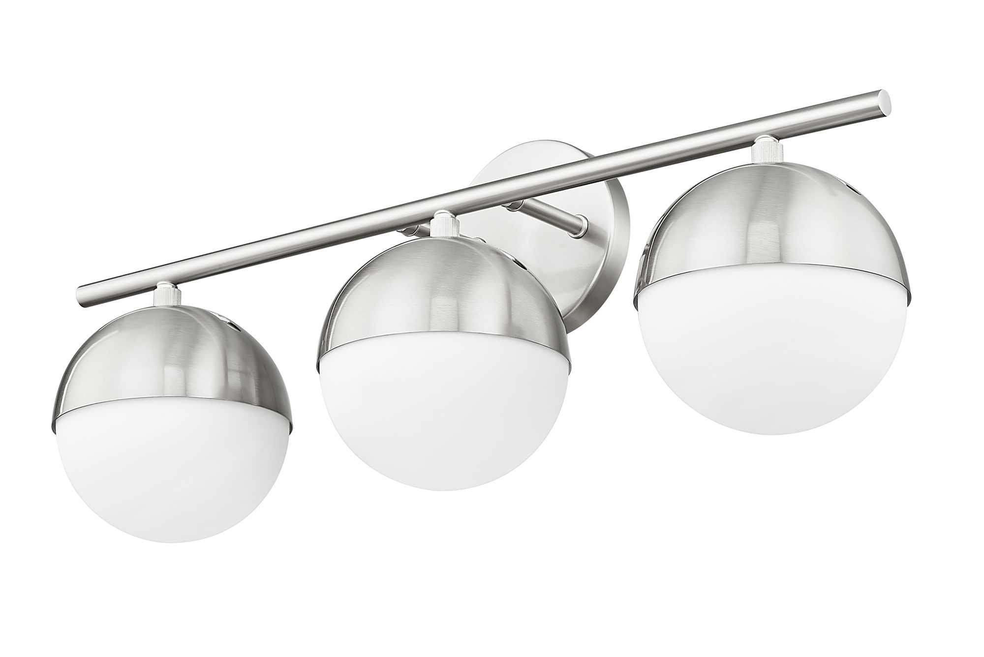 Realm Sphere by Z-Lite Brushed Nickel 7.5 inch 3 Light Vanity