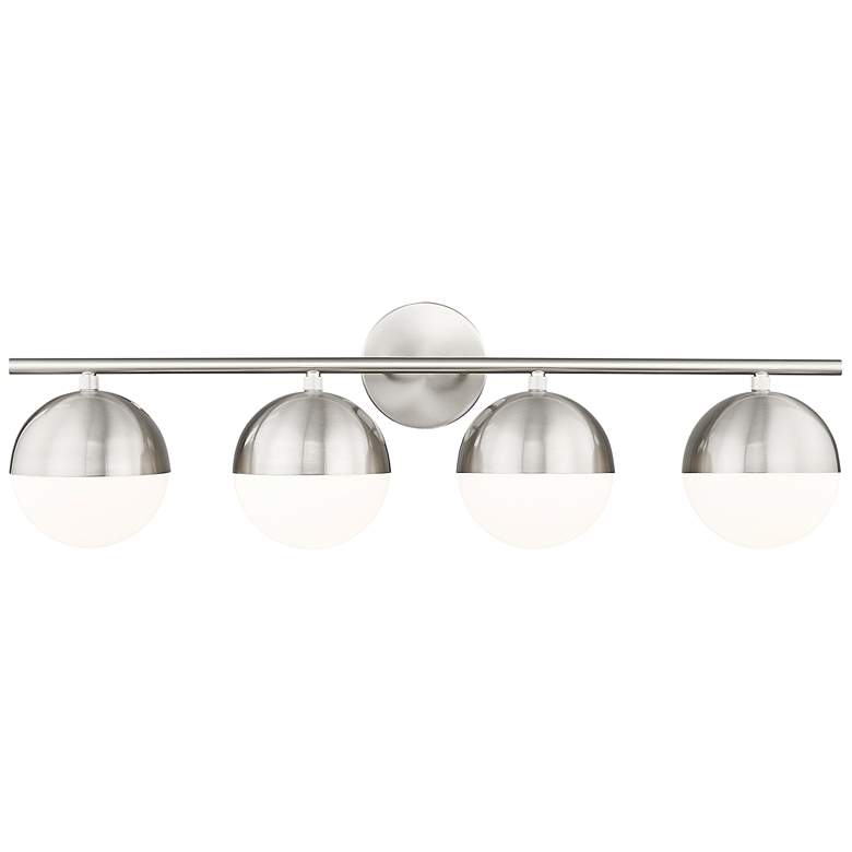 Image 1 Realm Sphere by Z-Lite Brushed Nickel 7.5 inch 4 Light Vanity