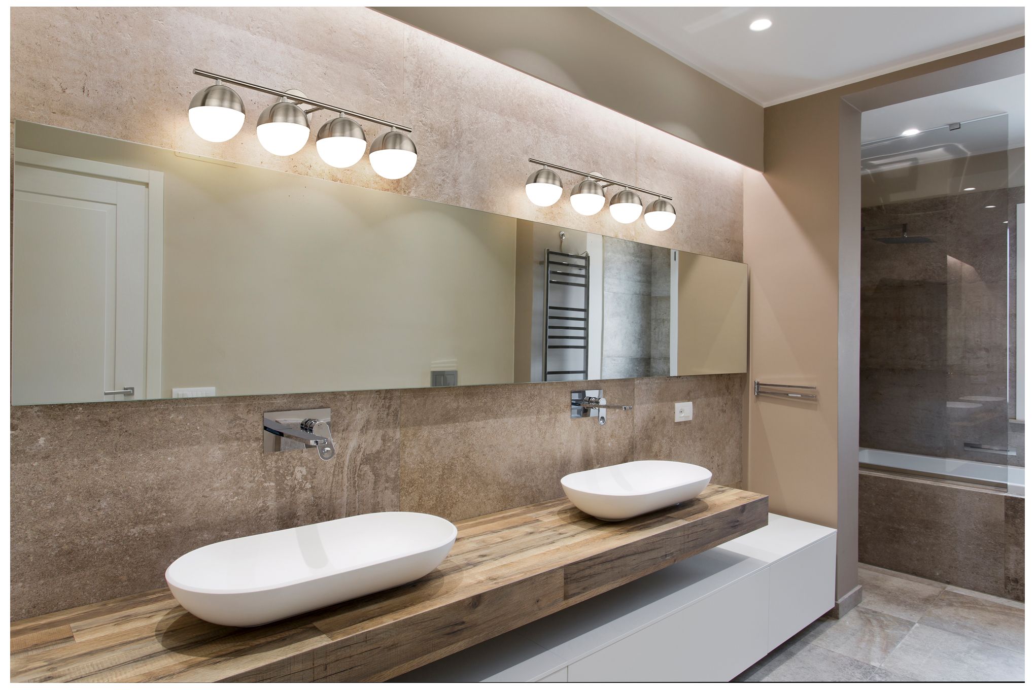 Image 2 Realm Sphere by Z-Lite Brushed Nickel 7.5 inch 4 Light Vanity more views