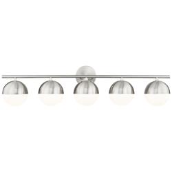 Realm Sphere by Z-Lite Brushed Nickel 7.5 inch 5 Light Vanity