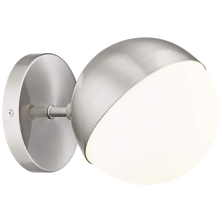 Image 1 Realm Sphere by Z-Lite Brushed Nickel 8.5 inch 1 Light Wall Sconce