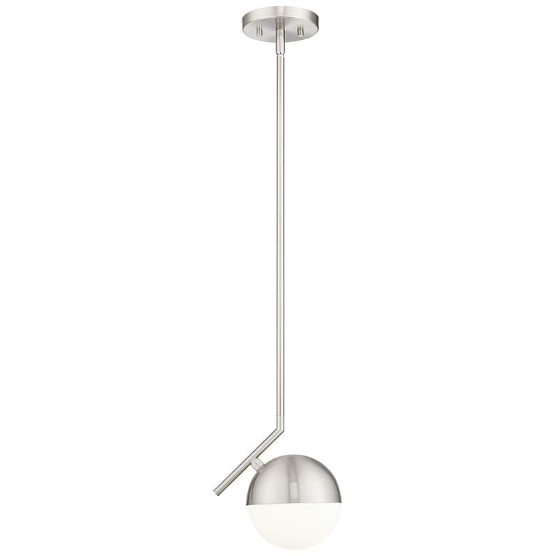 Image 1 Realm Sphere by Z-Lite Brushed Nickel 9 inch 1 Light Pendant