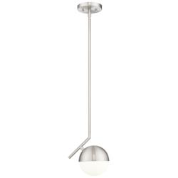 Realm Sphere by Z-Lite Brushed Nickel 9 inch 1 Light Pendant