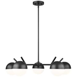 Realm Sphere by Z-Lite Matte Black 32 inch 5 Light Chandelier