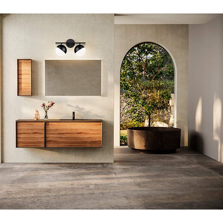 Image 3 Realm Sphere by Z-Lite Matte Black 7.5 inch 2 Light Vanity more views