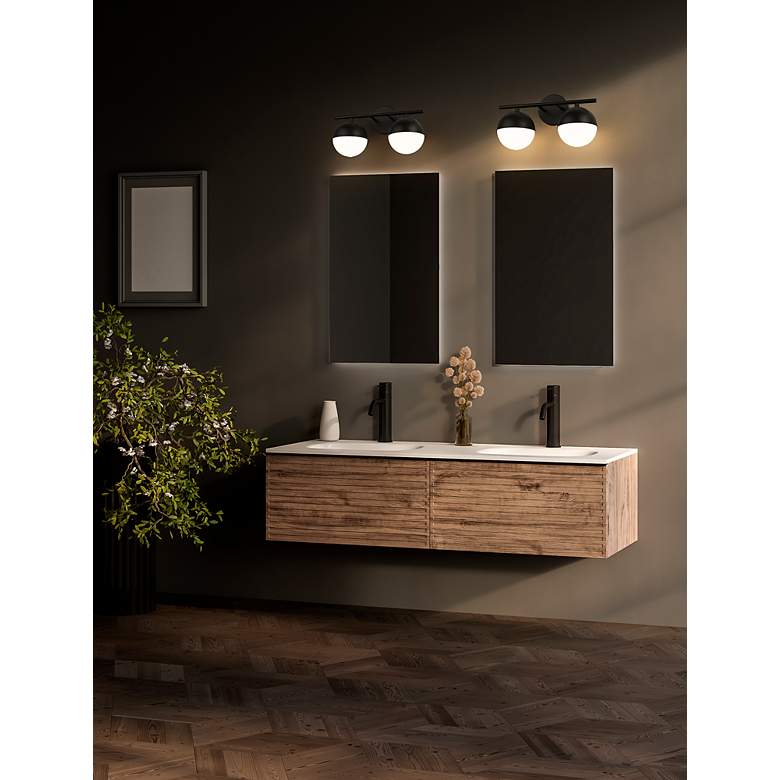 Image 4 Realm Sphere by Z-Lite Matte Black 7.5 inch 2 Light Vanity more views