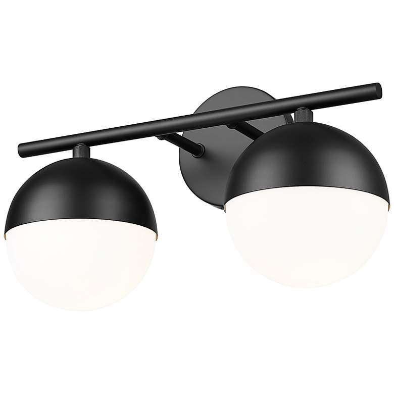 Image 5 Realm Sphere by Z-Lite Matte Black 7.5 inch 2 Light Vanity more views