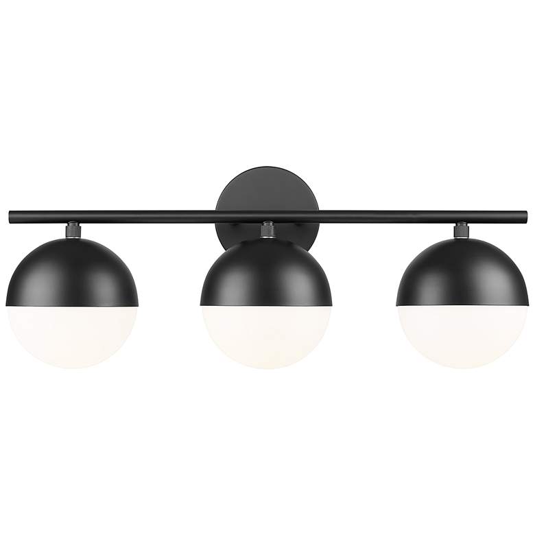 Image 1 Realm Sphere by Z-Lite Matte Black 7.5 inch 3 Light Vanity