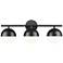 Realm Sphere by Z-Lite Matte Black 7.5 inch 3 Light Vanity