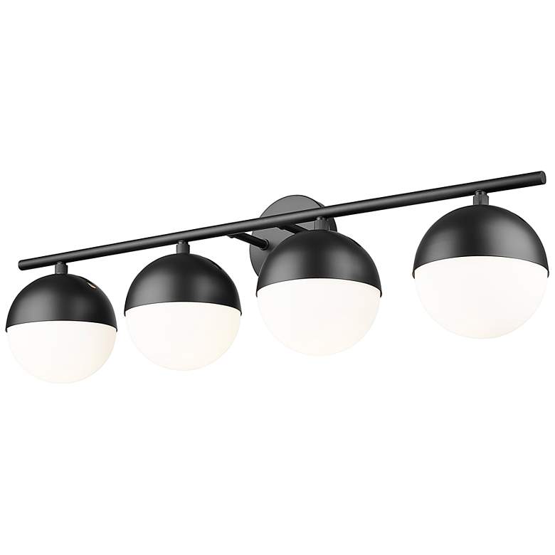 Image 5 Realm Sphere by Z-Lite Matte Black 7.5 inch 4 Light Vanity more views